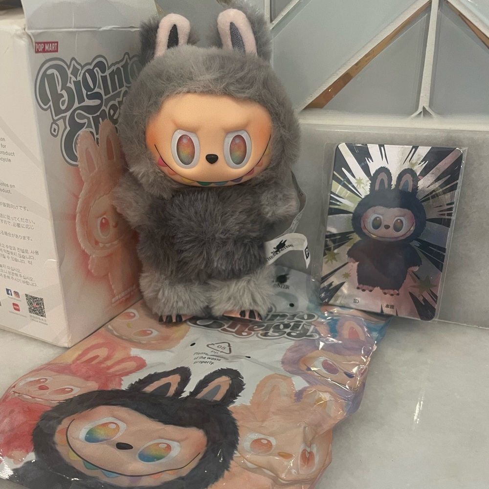 Authentic Pop Mart The MonstersBig Into Energy Plush Pendant Labubu - Secret ID